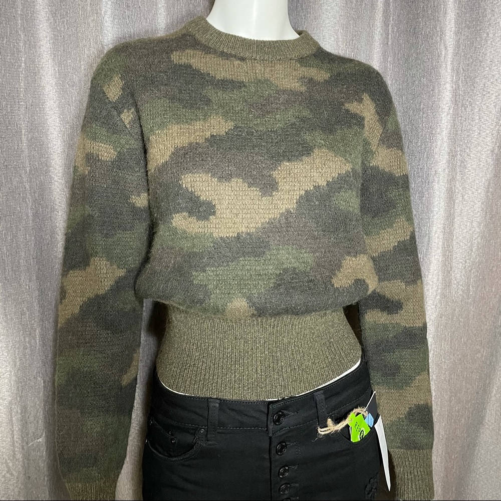 Polo Ralph Lauren Camouflage Print Crew Neck Wool Sweater XS - Picture 5 of 15